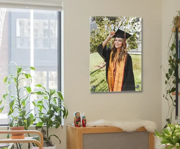 Portrait printed as acrylic wall art
