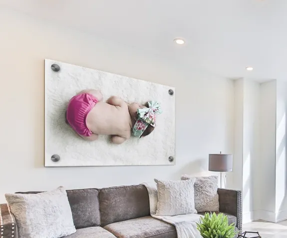Photo printed as acrylic wall art